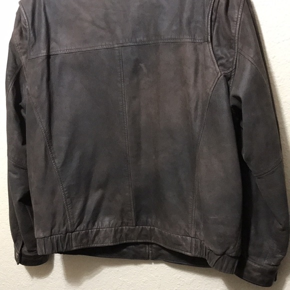 John Ashford Men's Vintage Brown Leather Bomber Jacket. Very Good Condition. - Picture 9 of 12